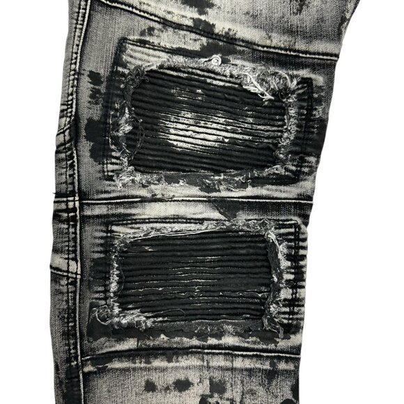 Damati Painted Moto Style Jeans (36) - Picture 6 of 11